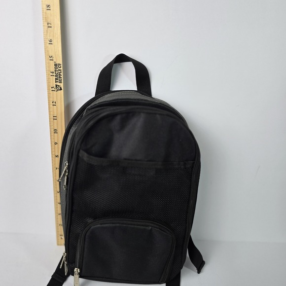 TI Mini Black Backpack Multiple compartments with interior‎ hooks and straps - Picture 8 of 9